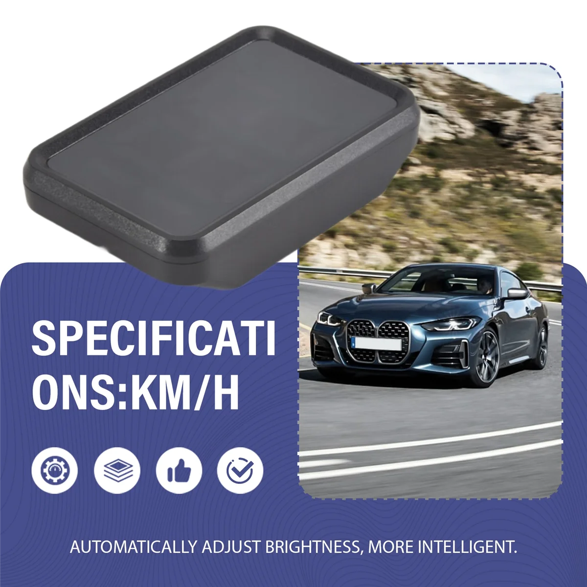 

# 64C Автомобильные детали и аксессуары, GPS HUD Автомобильная электроника Цифровой спидометр для автомобиля KM/H, ABS