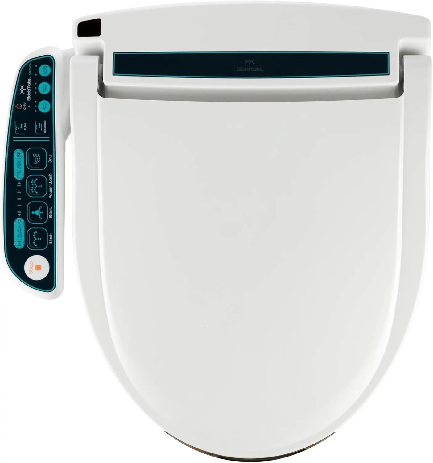 

2000 Series Electric Bidet Heated Smart Toilet Seat with Unlimited Water, Side Control Panel, Deodorizer, and Warm Air