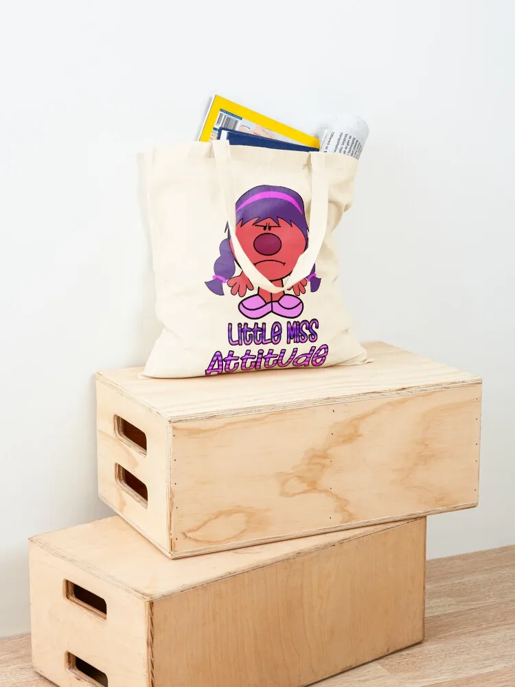 Little Miss Attitude Tote Bag tote bags men canvas tote Handbags Shopping bags