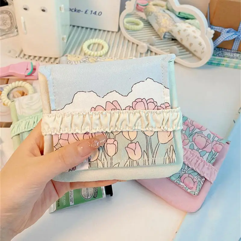 Portable Women Sanitary Napkin Tampon Storage Bag Organizer Pouch Cartoon Pattern Sanitary Napkin Bag Sanitary Pad Monthly Bag