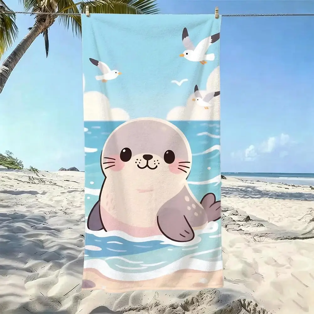 Cute-Baby Sea LionS Towel Five-Star Hotel Quality Eco-Friendly Ultra Soft Thick Towels & Beach Towels