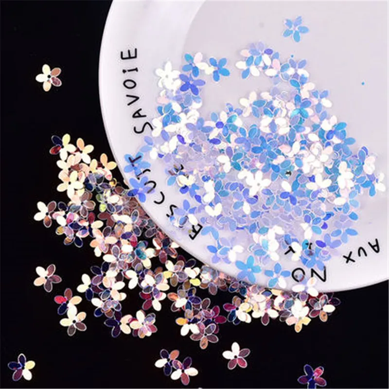 10g Crystal Transparent PVC Loose Sequins Star Flower Glitter Paillettes for Nail Art Manicure Sewing Wedding Decor Confetti