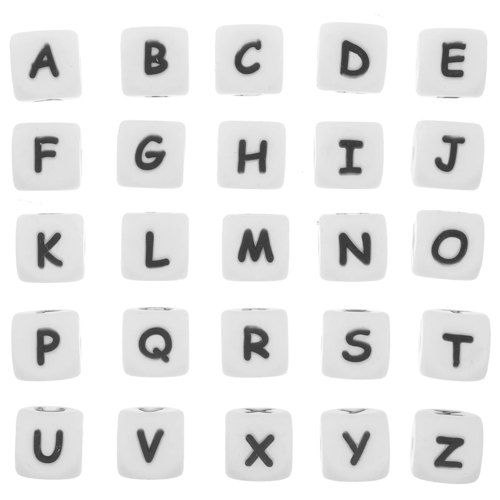 

Silicone Alphabet Necklace Charms Bracelet Craft Bracelet Beads Accessories 26 Letters A Z Safe Material DIY Jewelry Gifts