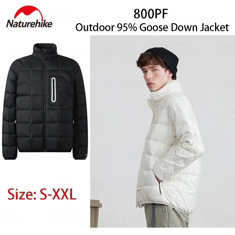 

Naturehik 2023 Outdoor 95% Goose Down Jacket Winter Warmth 800PF Camping Waterproof Women Men Heating Stand Collar Down Jacket