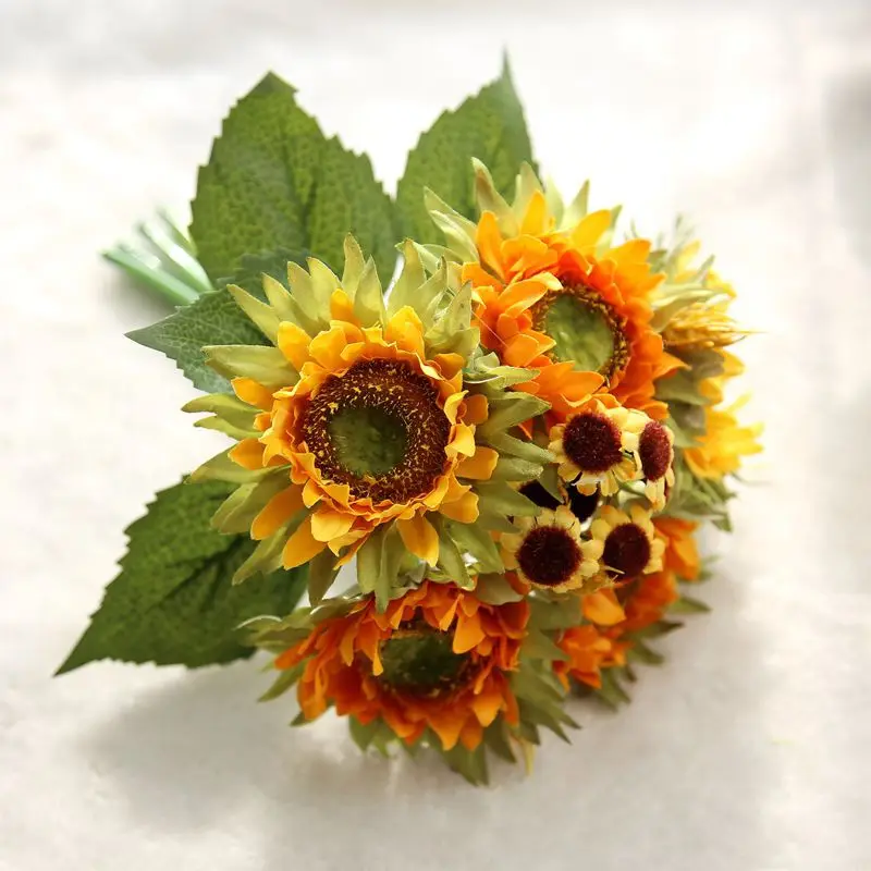 

Beautiful Bride Bouquet Sunflower and Rose Wedding Flowers Bridal Bouquets Wedding Bouquet for Bridesmaids