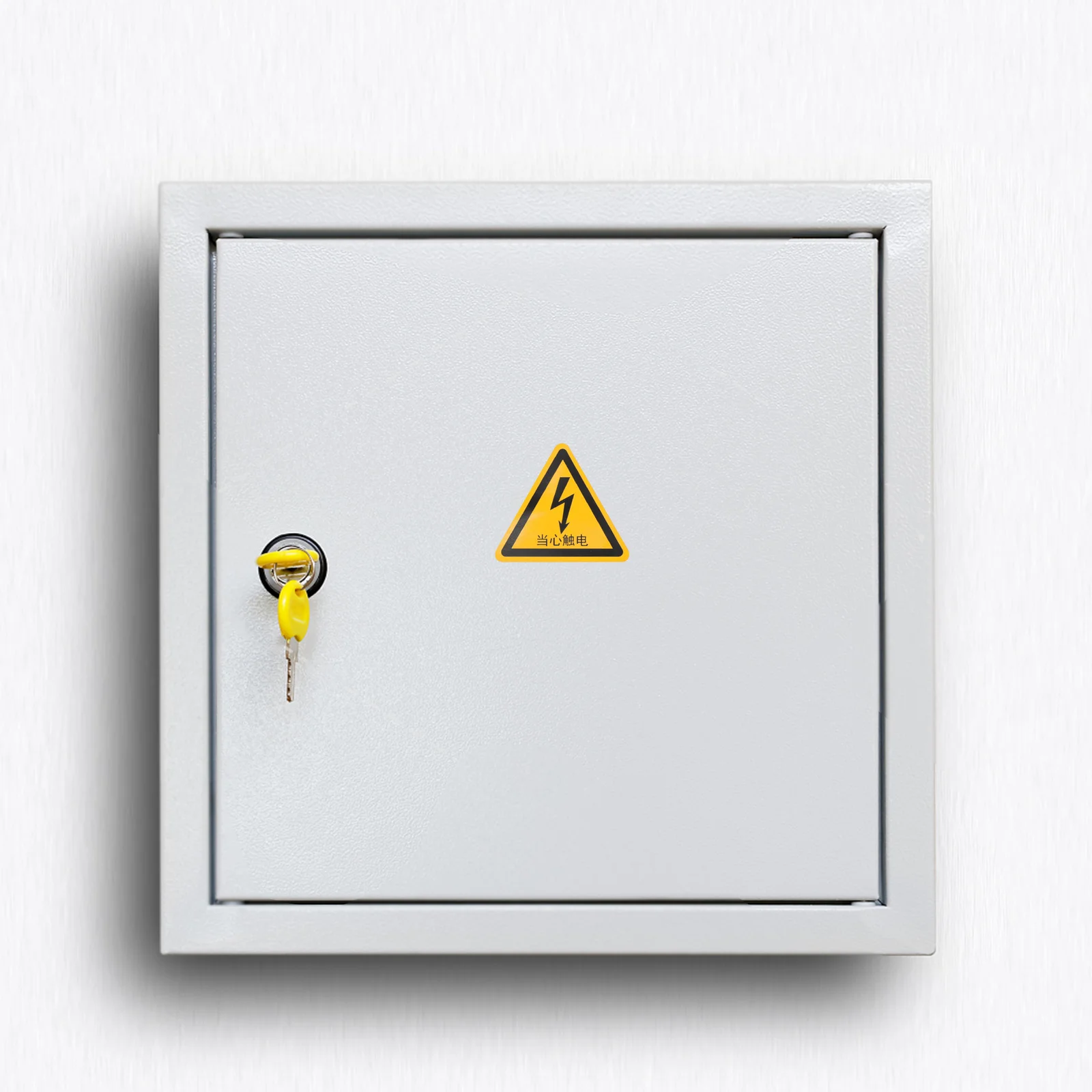 10Pcs Warning Sign Electric Shock High Visibility Triangle Caution Sticker Adhesive Safety Decal for Factory Office School Use