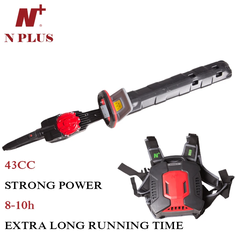 36v NPLUS Cordless Grass Shears / Hedge Trimmer - Handheld & Wheeled Extension Handle Bypass Lithium Iron Battery Long Length 6H