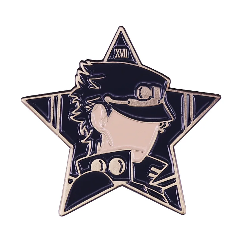 JOJO Wonderful Adventure Badge Cartoon Anime Alloy Hard Enamel Pin Backpack Hat Bag Decorate Accessories Men Women Jewelry Gift