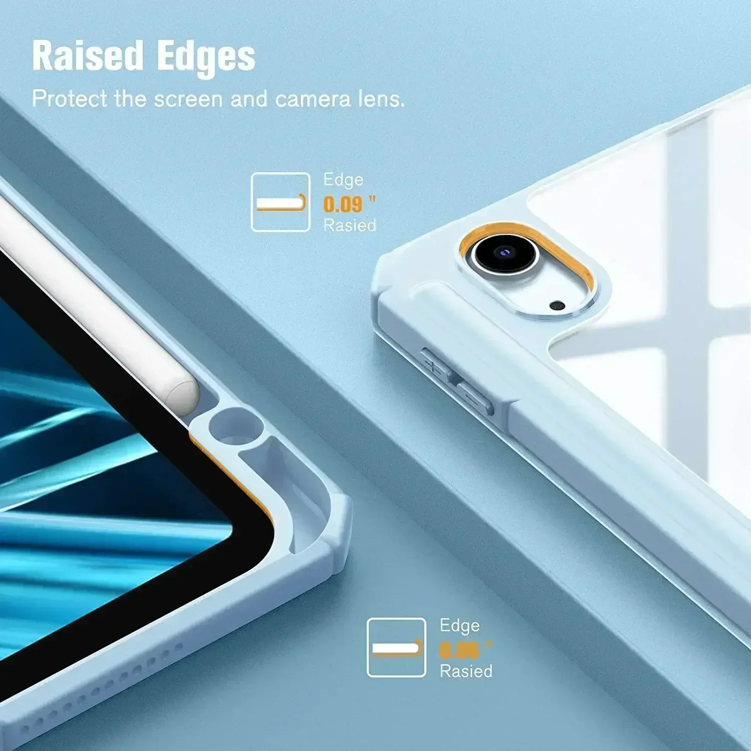 حافظة لجهاز iPad 10.2 9th 8th 7th 10 10th Generation Pro 11 13 2024 12.9 2022 غطاء حامل القلم الرصاص Funda لأجهزة iPad Air 5 4 10.9