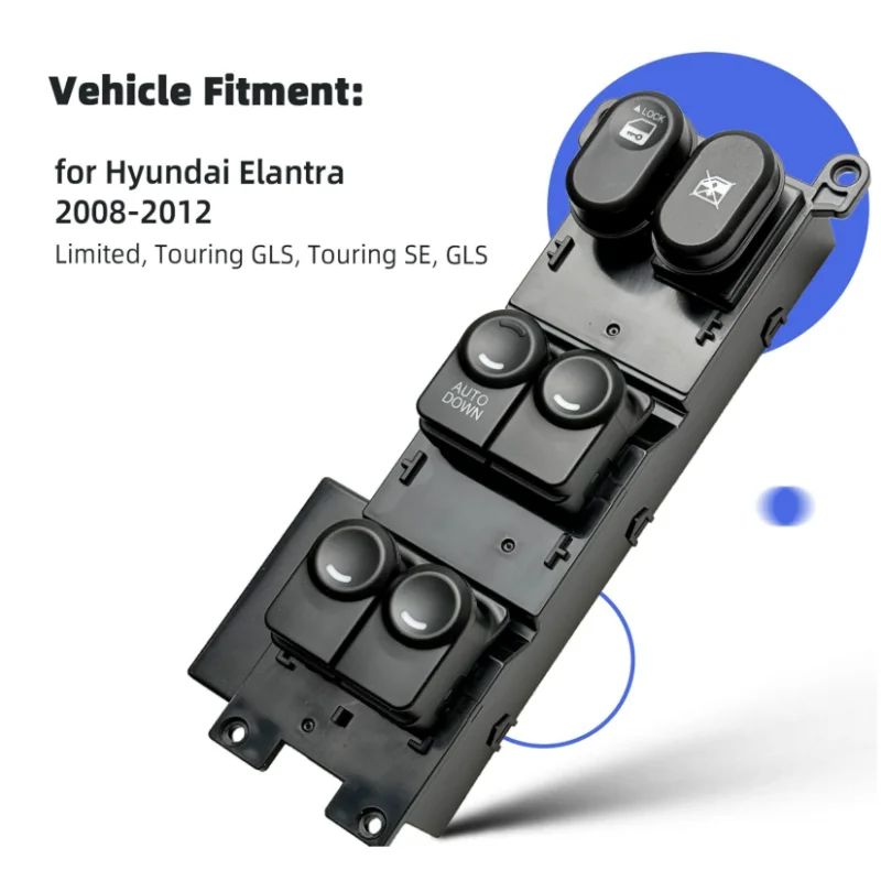 Car Crown 93570-2L010 Auto Down Front Left Side Car Window Control Switch For 2008-2011 Hyundai I30 I30cw 935702L010