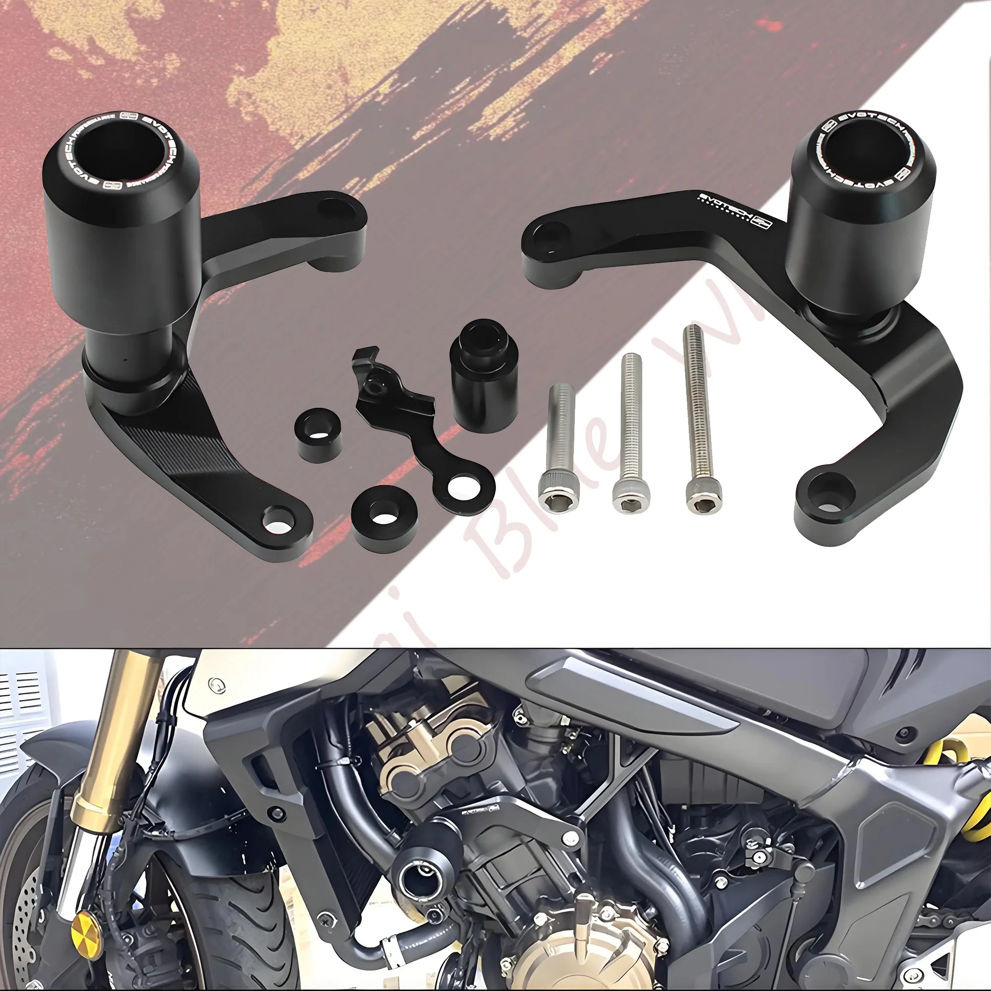 أو هوندا CBR650R CB650R 2019-2023 دراجة نارية مكافحة قطرة الكرة الوفير حماية الجسم مكافحة قطرة كتلة الملحقات F #1