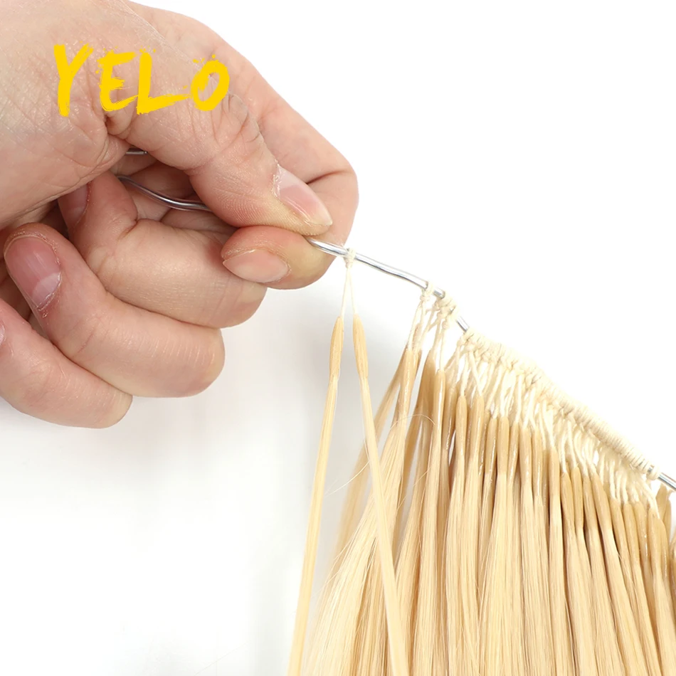 Extensiones de cabello con punta gemela de hilo de algodón liso, Popular de Corea, cabello humano plano de queratina, cabello chino sin procesar