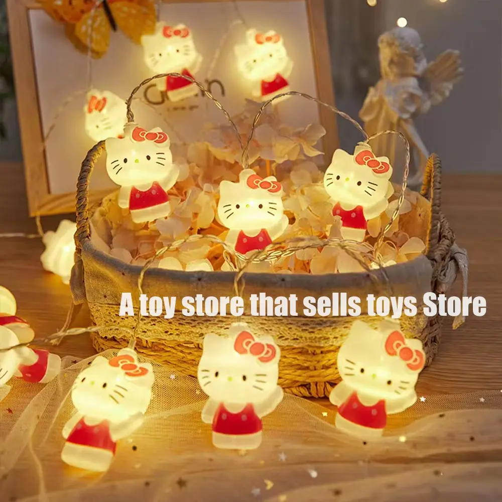 HelloKitty Kawaii LED Strip Sanrio Room Atmosphere Decorative Lamp Flashing Light USB Plug Christmas Decoration Gifts For Girls