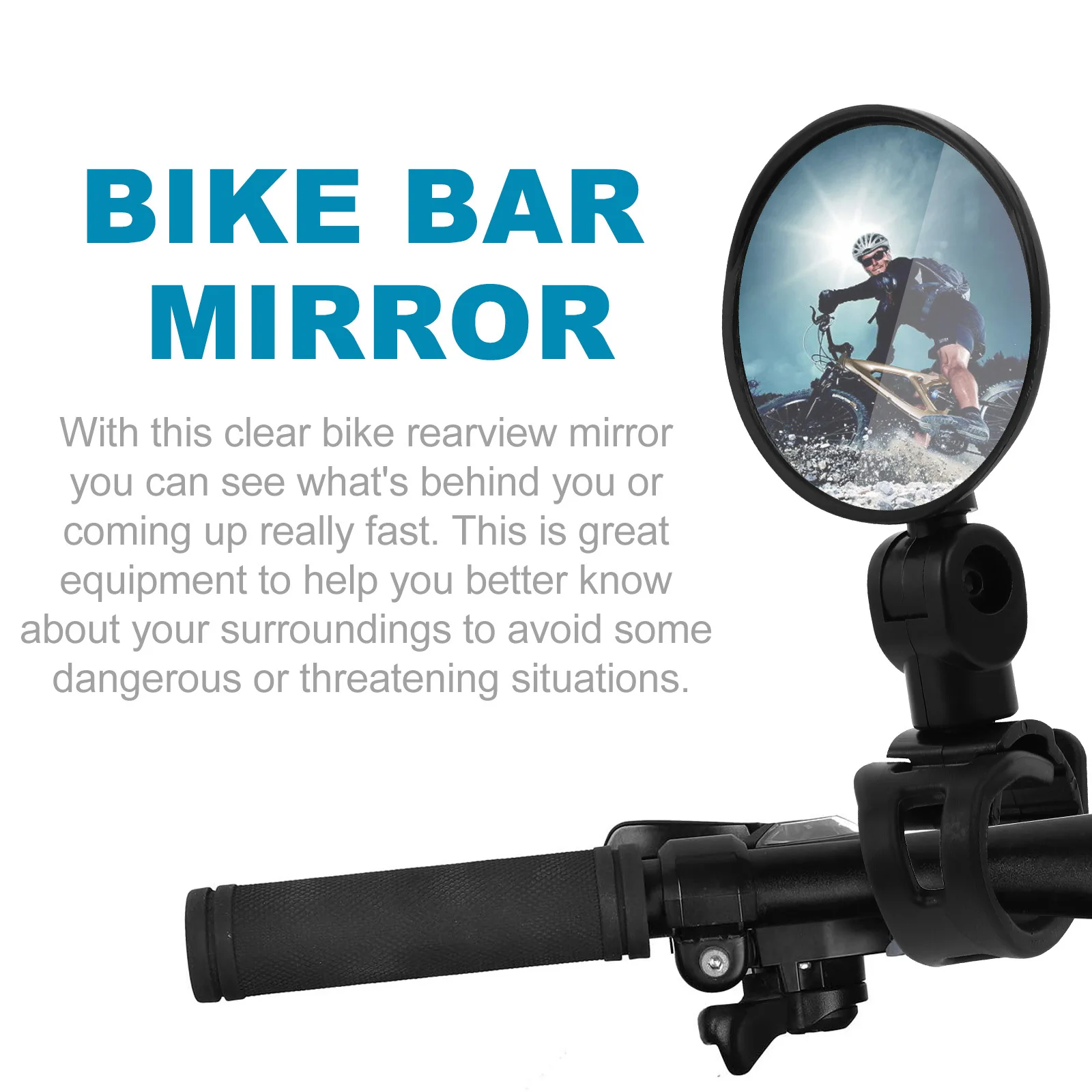 

2Pcs Universal Bike Rearview Mirror Easy Install Safety Accessory Clear Imaging for Cyclists Bike Mirror Rearview