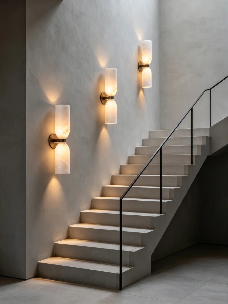 Real Marble Wall Light Gold Black Copper E14 Bulb For Indoor