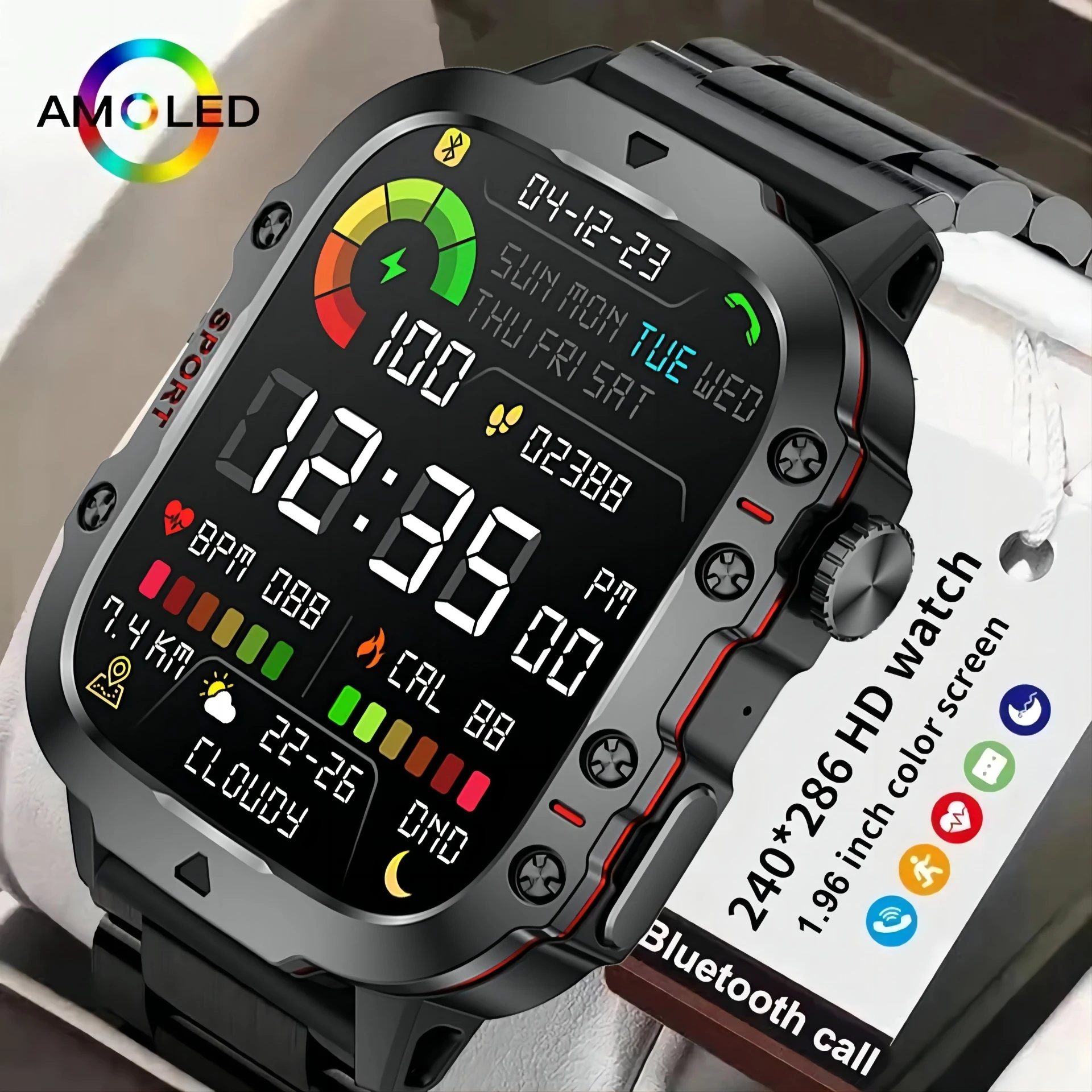 2024 New Outdoor Smart Watch Men 1.96