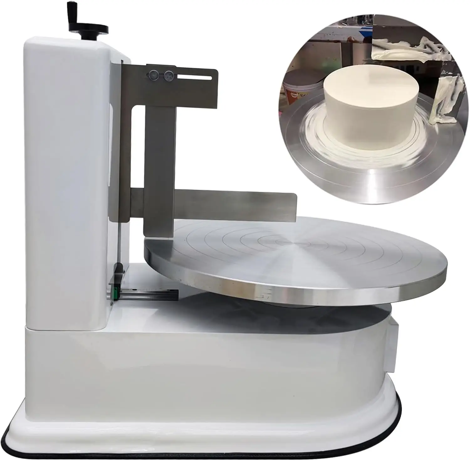 Cake Cream Spreading Coating Smearing Machine 110V Suitable for 4-16 inch Cake White Color