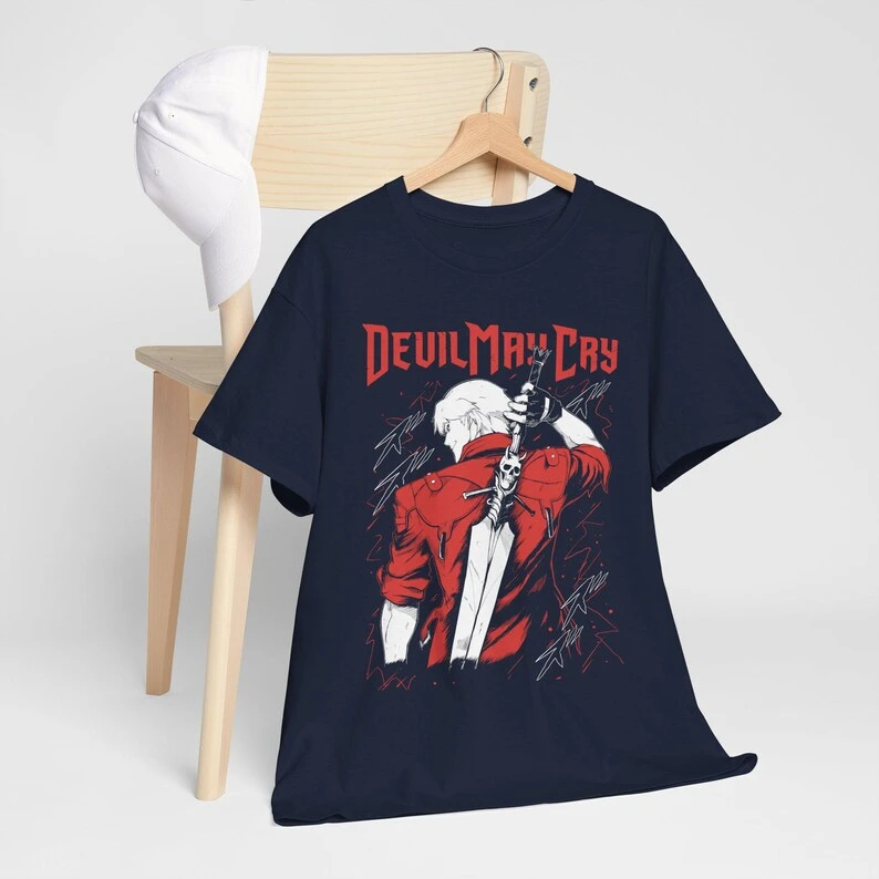 Devil May Cry T-shirt Vintage Loose Oversized Unisex Print T-shirts for Men Women Fashion Hip Hop high quality Comfortable soft