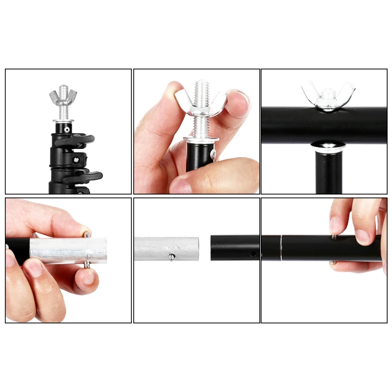 T a forma di Metallo Background Basamento Telaio Supporto di Più Formati Per La Fotografia Photo Studio Video Cromakey Schermo Verde