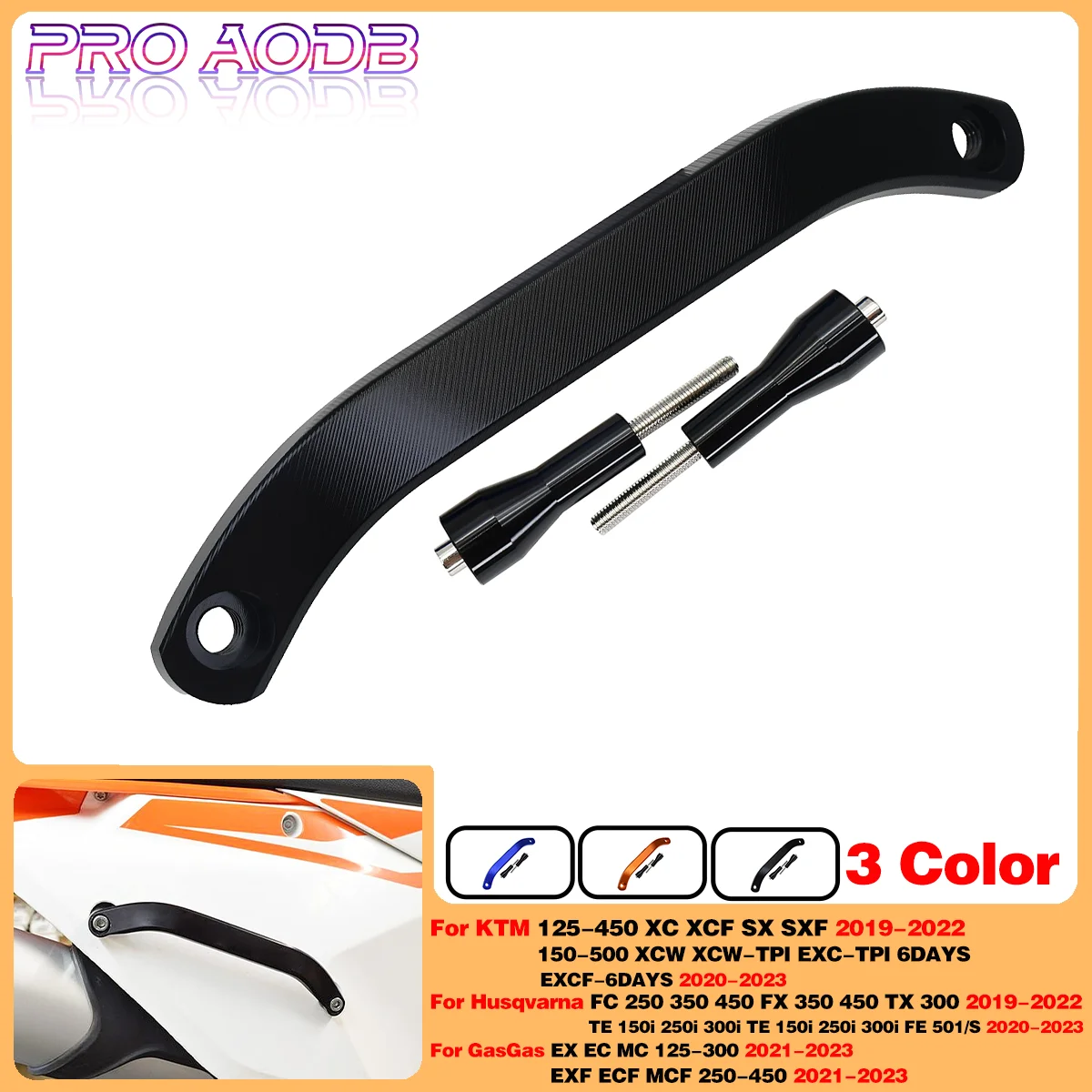 

Motorcycle CNC Rear Grab Armrest Handle For KTM 125-500 SX XC SXF XCF 150-500 XCW XCW-TPI EXC-TPI 6DAYS EXCF SIX DAYS 2019-2023