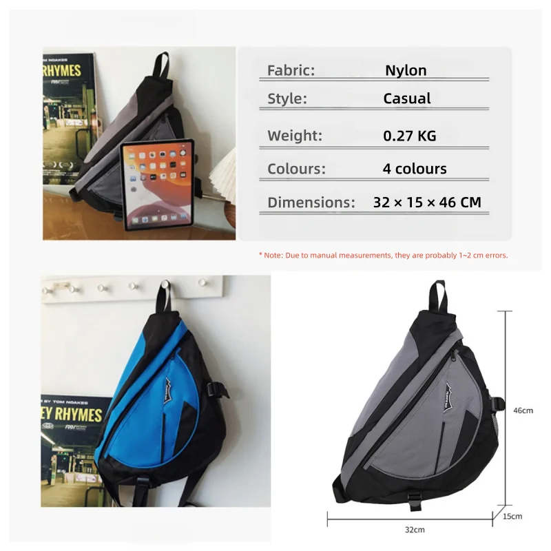 Unisex Large-Capacity Crossbody Bag Sport Chest Backpack Casual Daypack For Commuting Cycling Outdoor Activities And Travel
