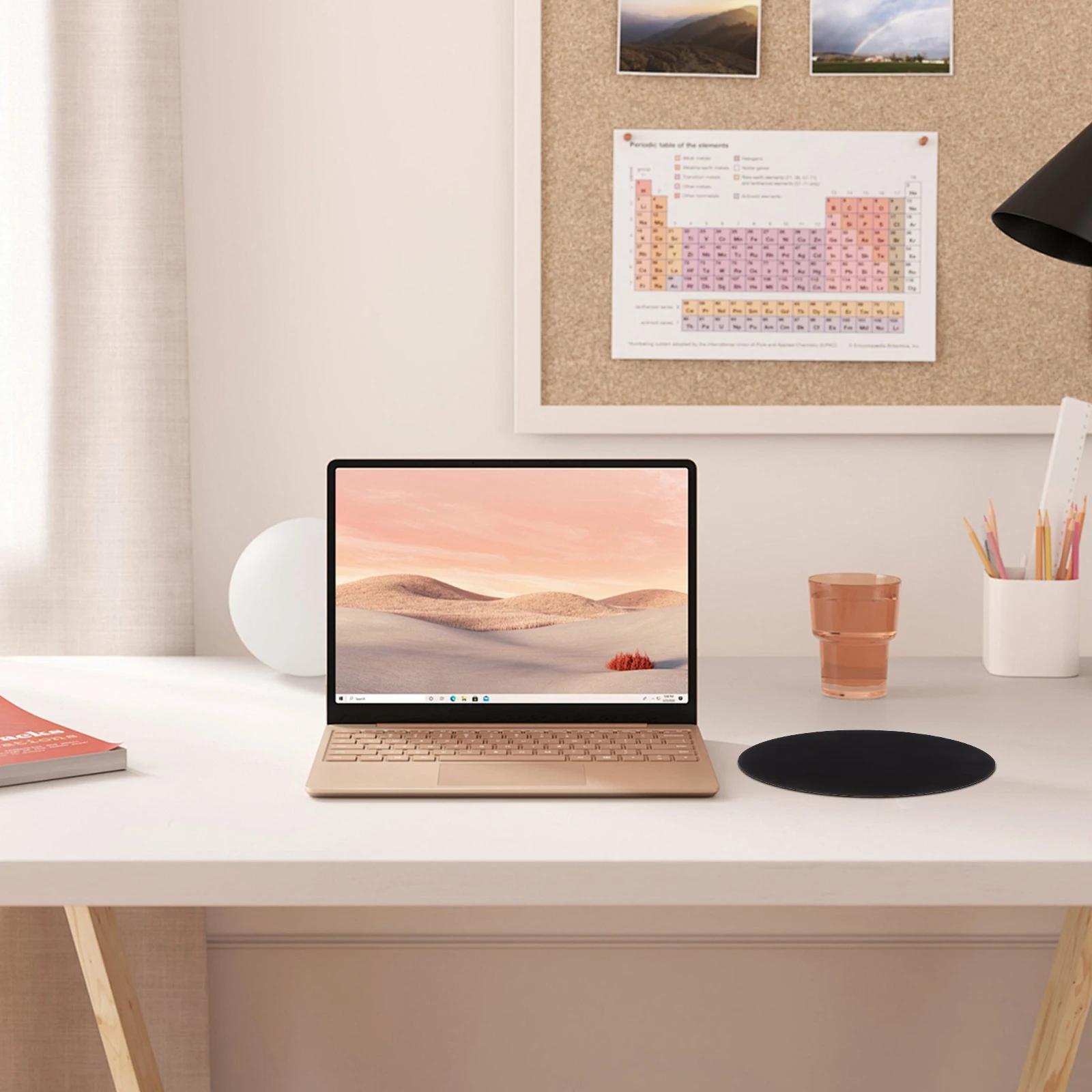 

Circle Mouse Pad Rubber Mat Non-deformation Waterproof Smooth Precise Gaming Office Glass Wooden Table Long-lasting Comfortable