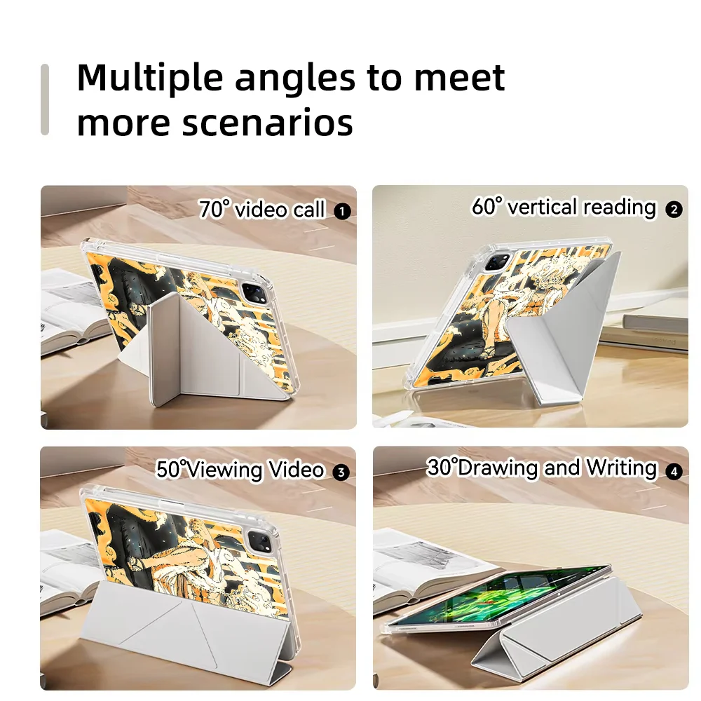 Cool Luffy Tablet Case For iPad 9th 11th Air 8 M2 M3 3 Mini 7 6 5 Pro 13 2025 2026 10th Gen 12th With Pen Slot Cover