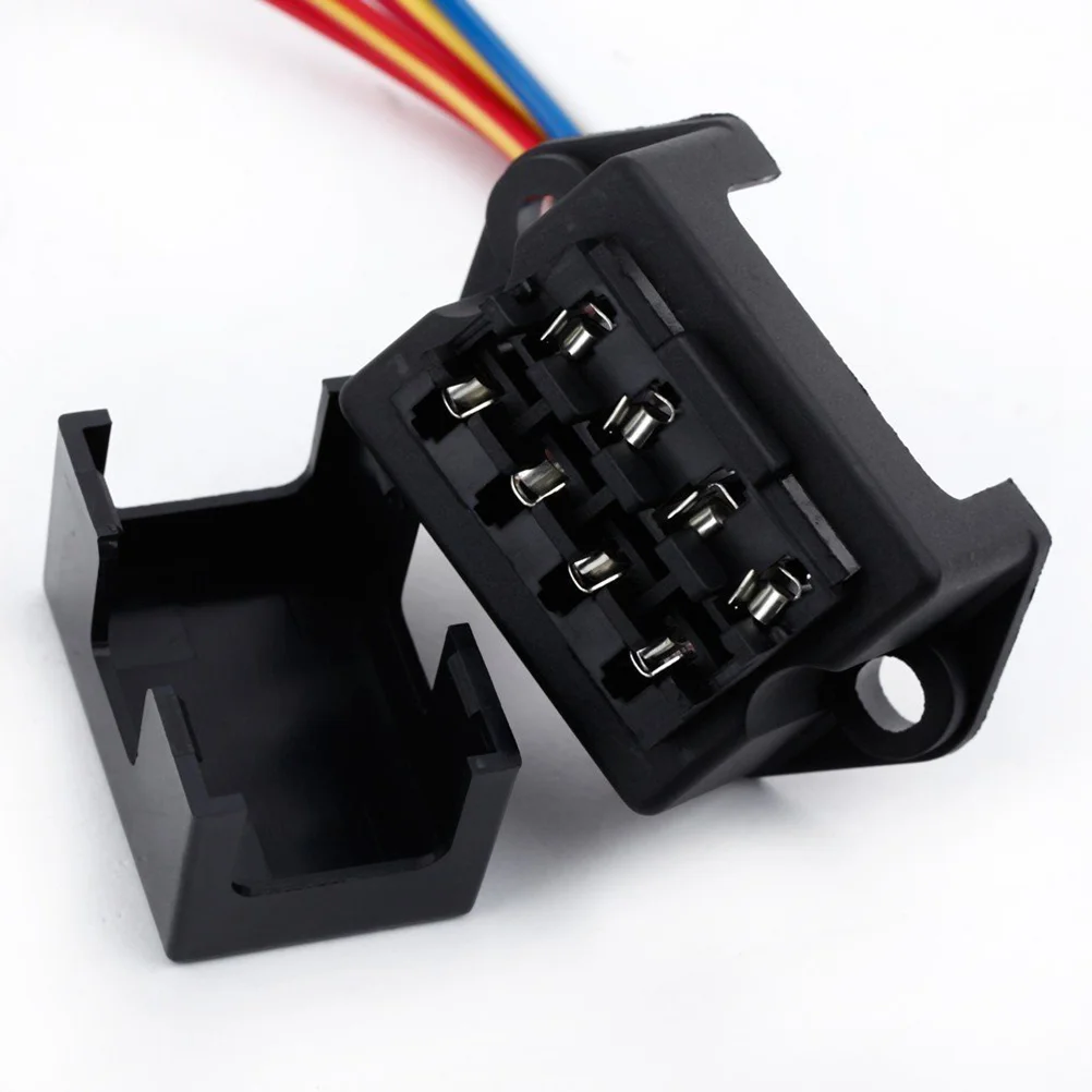 

4-Way 2-Input Fuse Holder Standard Circuit Fuse Board with 15cm Wire For Car Boat Marine Truck (Fuse Not Included)