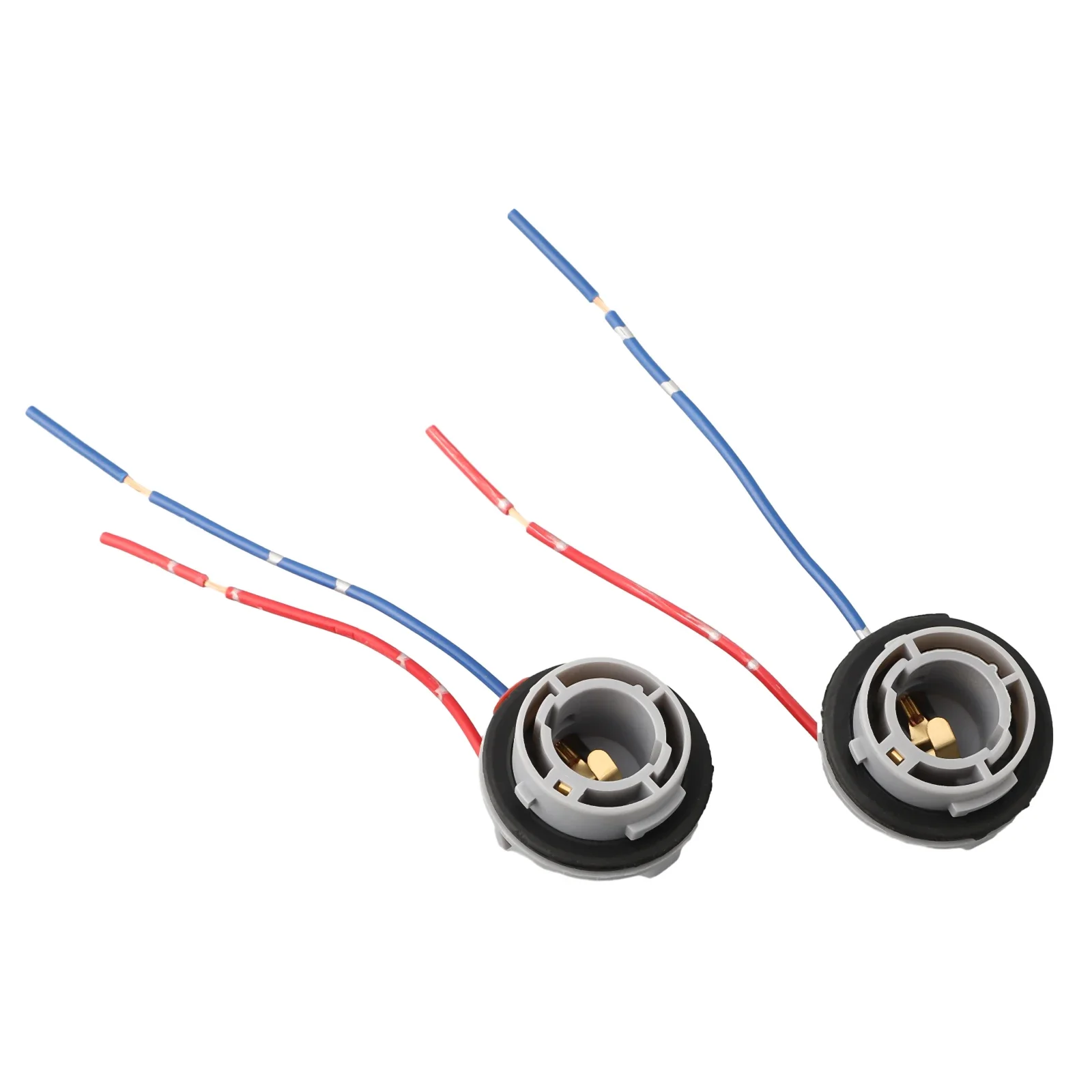 2pcs Brake Bulb Holder Adapters Cable LED Bulb Connector Socket Wedge Base Light Bulb Plug Extension Wiring Harnesses