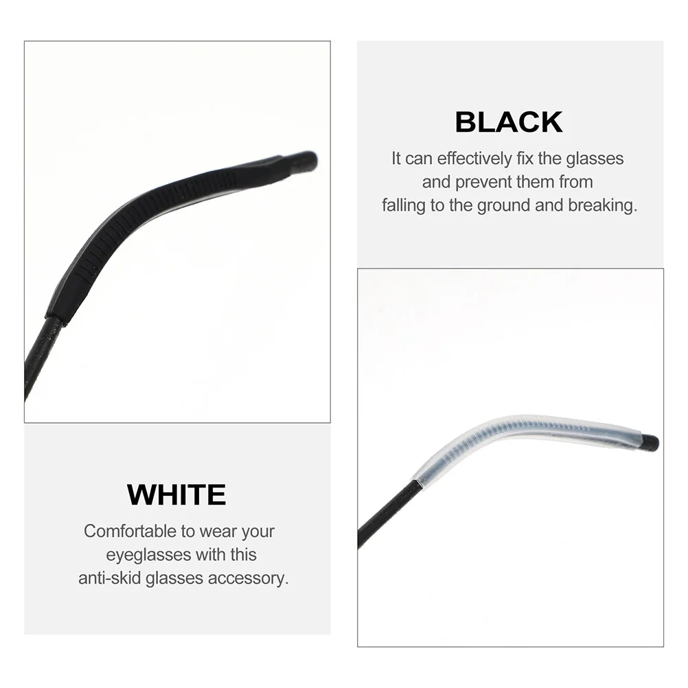 

30pcs Eyeglass End Tips Anti-Slip Pieces Glasses Leg Covers For Sports Eyeglasses Retainers Sleeves Eyewear Accessories