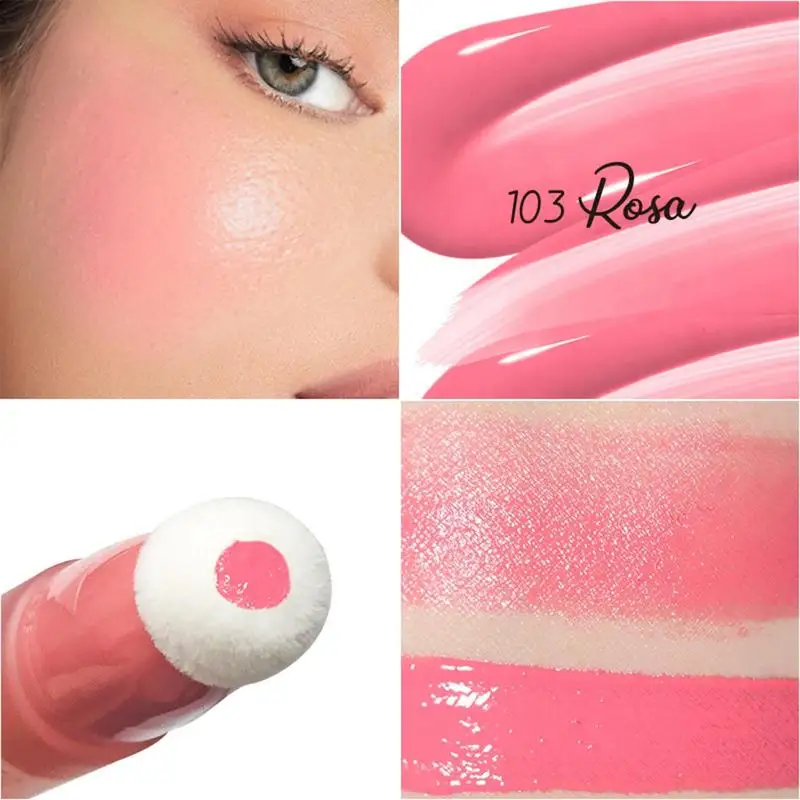 Liquid Blush Stick Liquid Face Blush Cheek Rouge Natural Smooth Cheek Rouge Rouge Pigmented Blusher Cheek Contour Blush