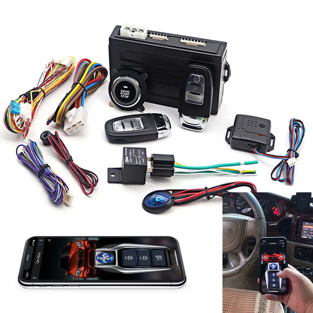 

Car Mobile Phone Bluetooth-compatible Remote Start System Keyless Entry Set