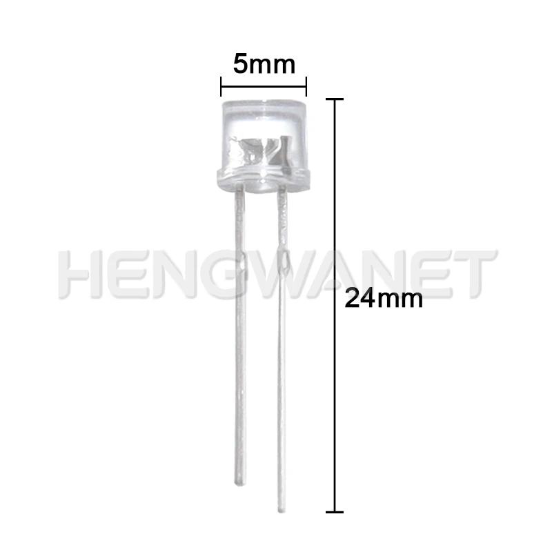 100Pcs 9 Colors Lights Bright Bulb Lamps 5mm Flat Top LED Diode Electronics Components Indicator Light Emitting Diodes