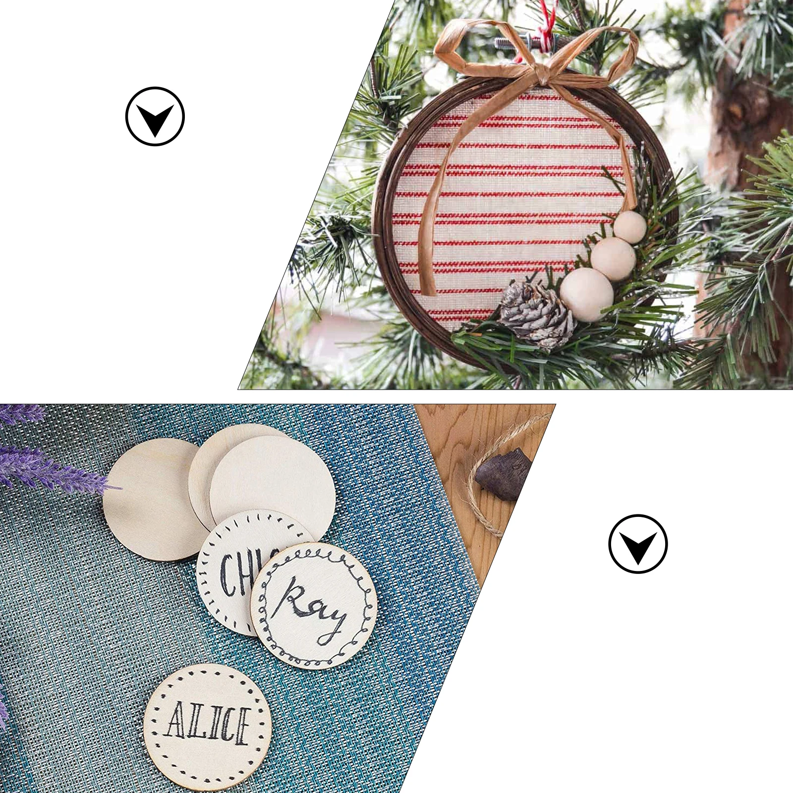 

450Pcs Round Wooden Pieces Natural Wood Slices Fine Polished Both Sides for Wedding DIY Crafts Table Numbers Party Decoration