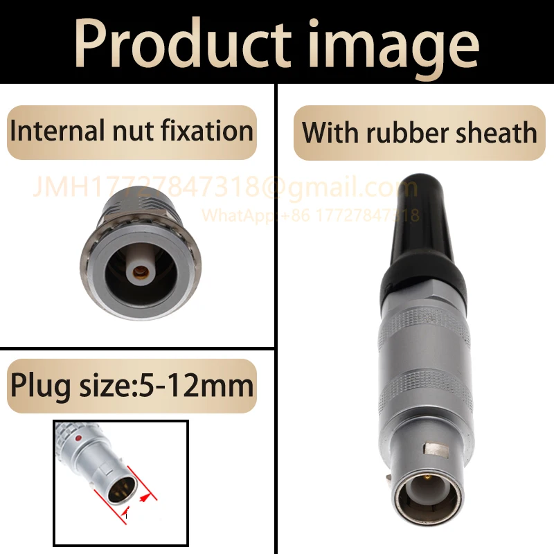Coaxial single core. 00S.0S.1S.2SFFA plug. ERA socket. Push pull self-locking metal connector.
