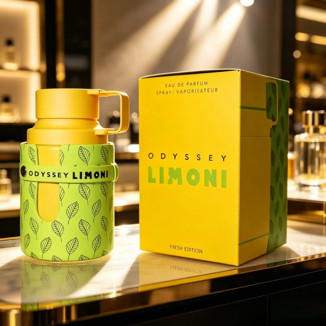 

Armaf Odyssey Limoni EDP | Kettle-shaped bottle, bright citrus-woody notes, summery masculine vibe