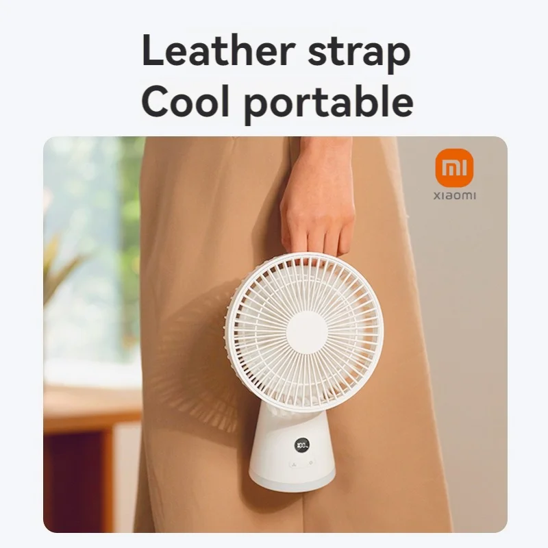 XIAOMI Mini ventilatori elettrici portatili tipo Mini ventilatore da tavolo portatile USB ricaricabile senza fili raffreddamento ad aria piccola ventola 4 marce velocità