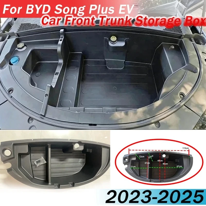 

Car Front Trunk Storage Box For BYD Song Plus EV 2023-2025 Organizing Tool Box and Rear Trunk Modification Accessories