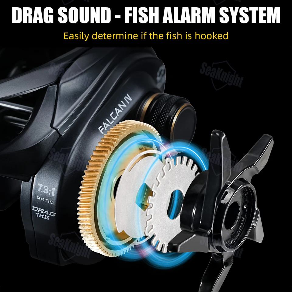 SeaKnight Brand FALCAN IV Serie Angelrolle 176g Ultraleicht 7KG Kohlefaser-Bremse 10+1BB Baitcasting-Angelrollen 7.3:1 8.1:1 – Detail 7
