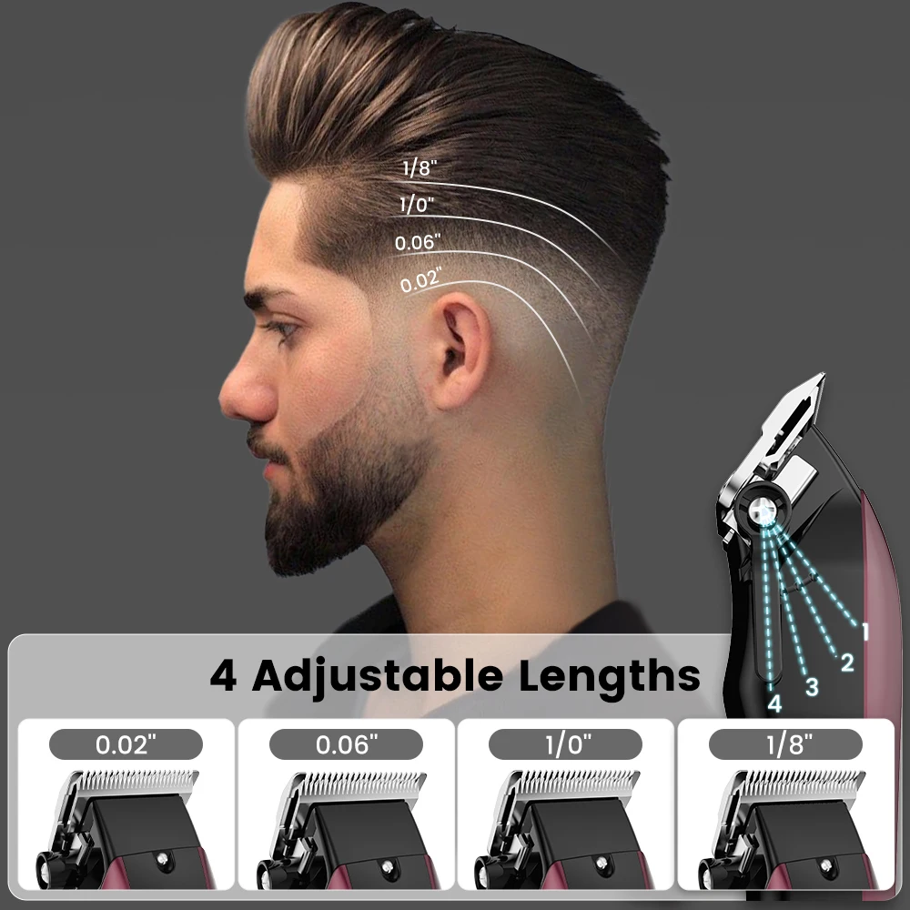 مجموعة ماكينة قص الشعر الاحترافية من Sejoy ماكينة حلاقة كهربائية قابلة للتعديل لقص الشعر قابلة لإعادة الشحن للرجال ماكينة تشذيب لاسلكية F58