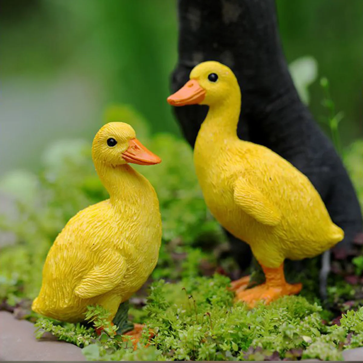 

2Pcs Yellow Resin Mini Ornament Cute Landscape Decoration for Bonsai Garden Desktop Supply Mini Ornament