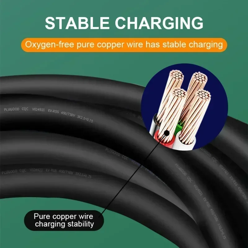 

YALUN Fast EV Charger Type 2 Зарядная станция для электромобилей с Wi-Fi 22 кВт * 2 м