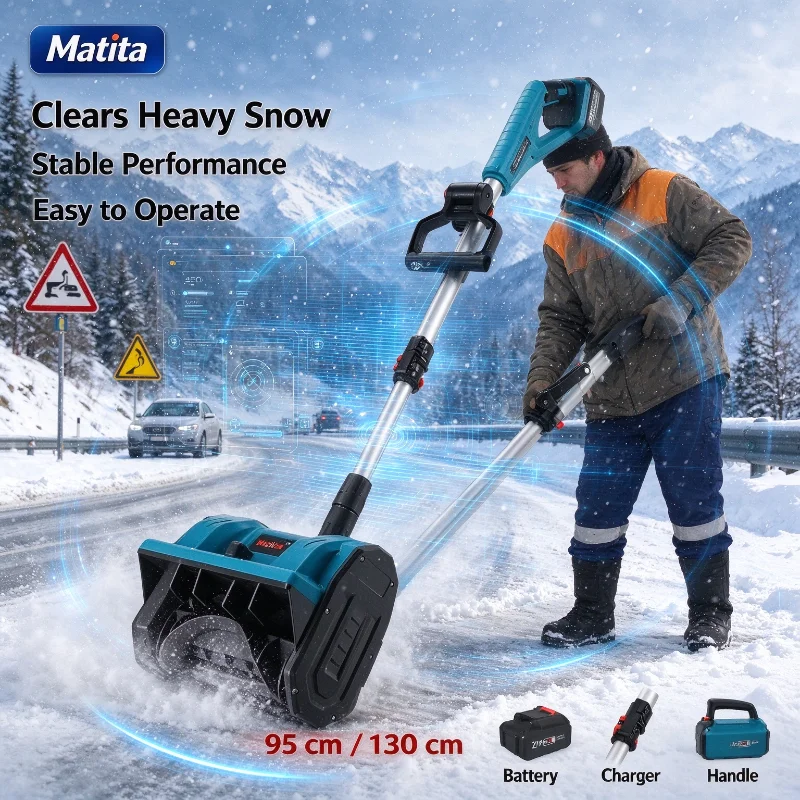 Compact Snow Blower Retractable Handle Electric Snow Shovel, Used To Clear The Snow on The Porch,suitable for Makita 21V Battery