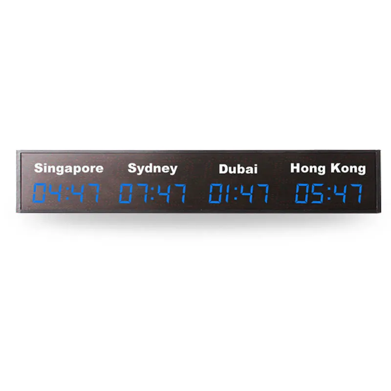 CHEETIE CP34 Customizable City Name World Time Zone Clock Display Digital World Clock for Office Hotel Home Decor