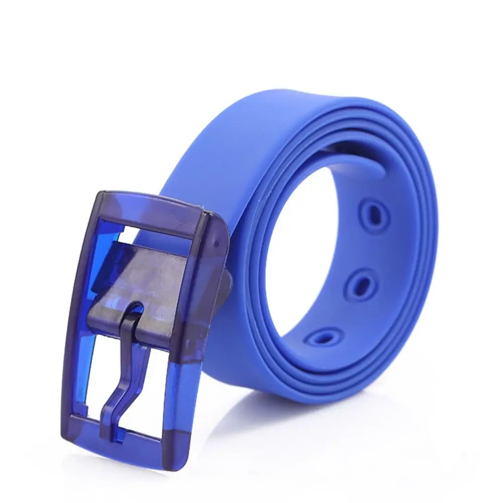 Women Man Unisex Luxury Brand Design Silicone Belt Couple Casual Square Pin Buckle Belt Waist Band