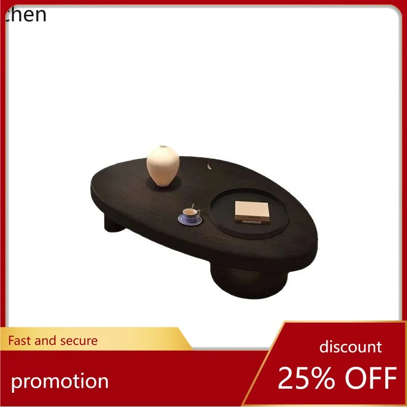 

ZML Solid Wood Tea Table Living Room Household Tea Table New Small Apartment Storage Natural Wood Tea Table