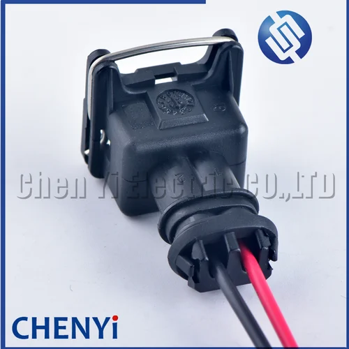Imagen 2 del producto 2 pines serie efi boquilla hembra bobina de encendido Sensor de temperatura del agua conector de clavija EV1 282762 -1 282189 -1 con alambre de 15 cm