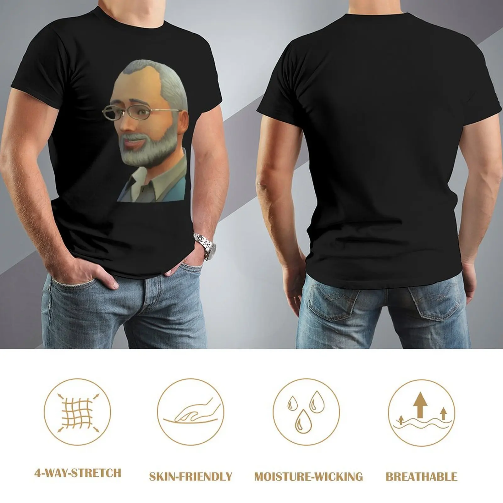 CallMeKevin - Dear Leader Jim Pickens With Black Background T-Shirt customizeds anime clothes mens white t shirts