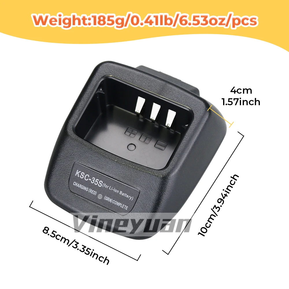 KSC-35S Quick Li-ion Battery Charger for Kenwood TK-2206 TK-2202 TK-3402 TK-2200L TK-3200 Radios for KNB-45L KNB-63L KNB-65L