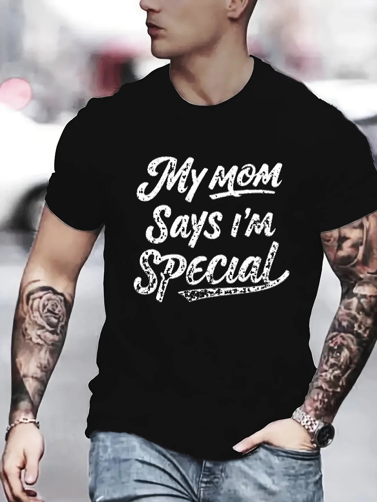 تي شيرت مطبوع "أمي يقول أنني خاصًا"، محب للحيوانات الأليفة، المفضل لدى الأشخاص الرائعين، قماش ناعم، مناسب للمنزل والخارج